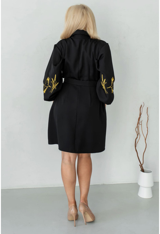 Черное платье с журавлями — 886835. Maritel. Изображенние 2 Черное платье с журавлями — 886835. Maritel. Изображенние 2