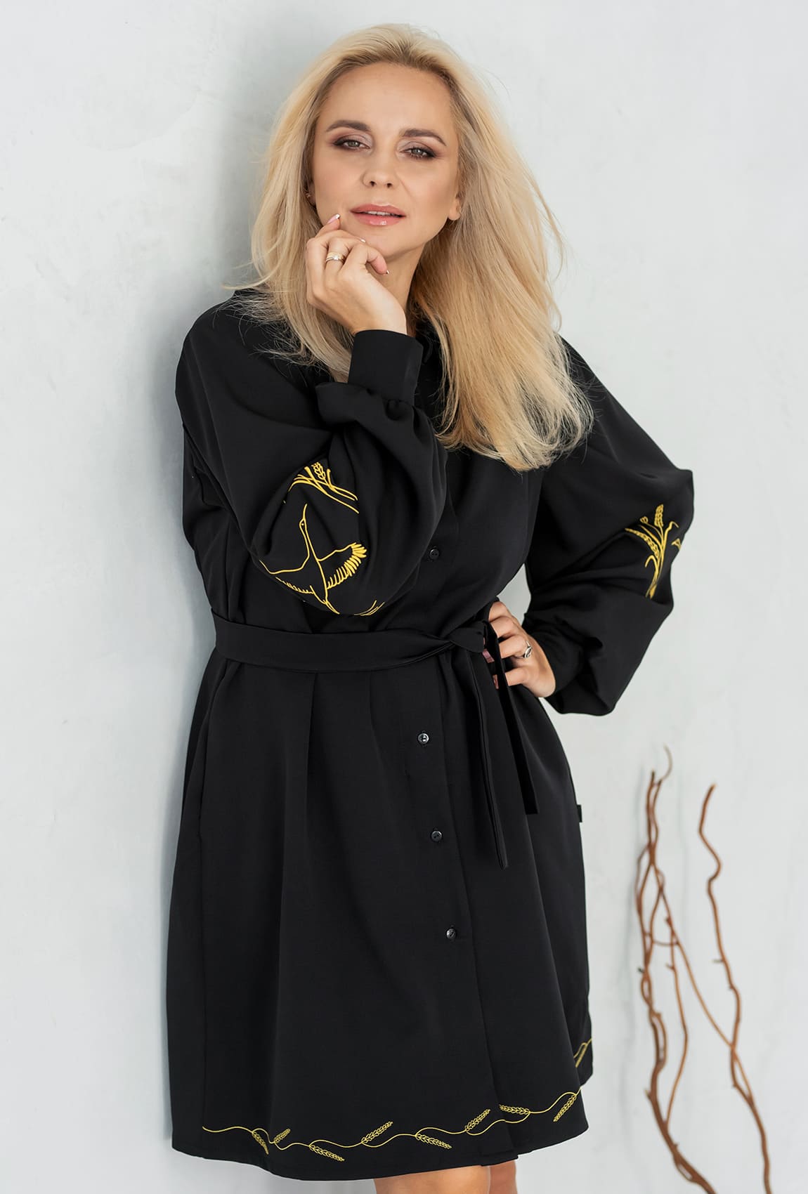 Чорна сукня з лелекою 2023 —  886835. Maritel. Зображення 3