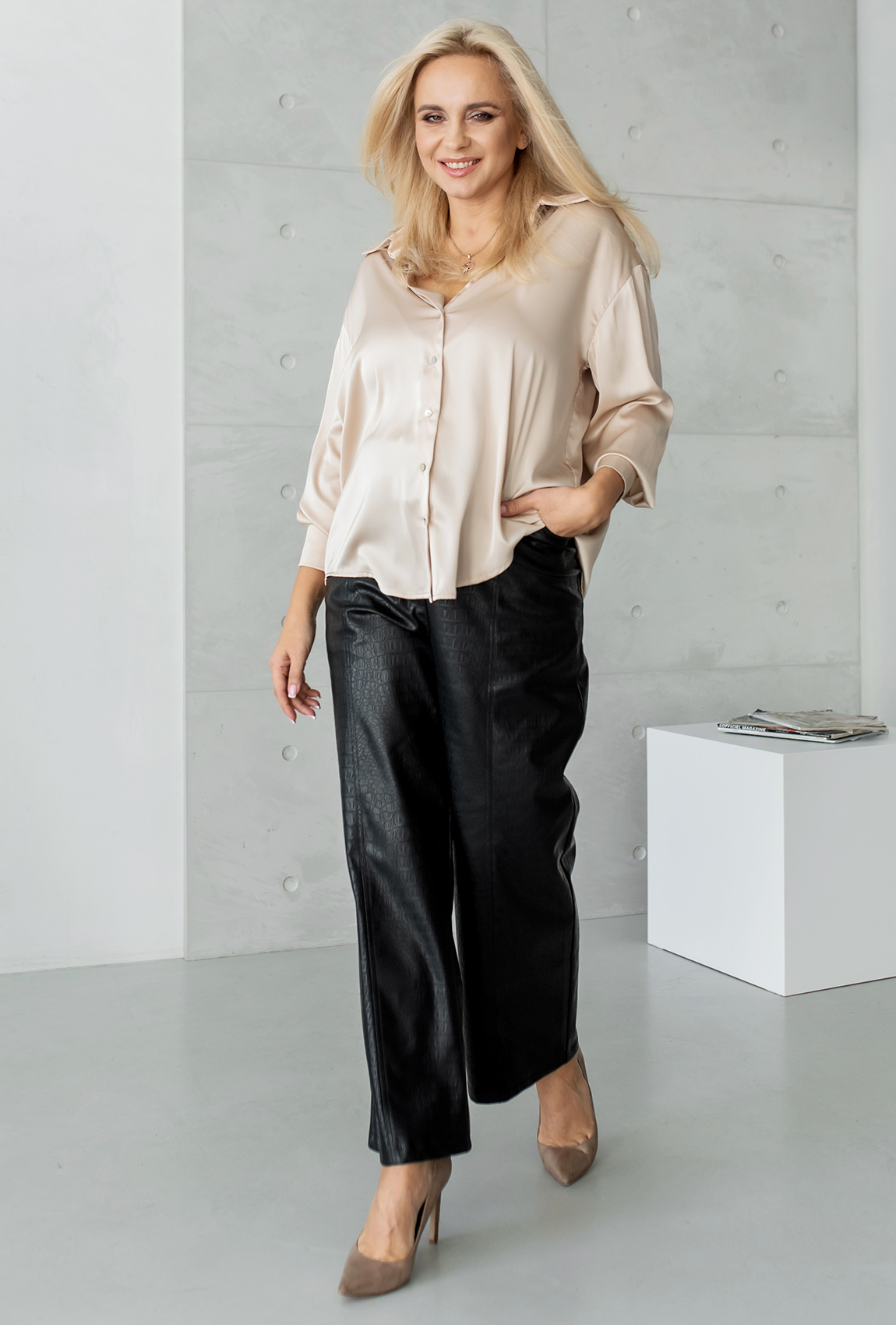 Чорні штани пітон —  316034. Maritel. Зображення 2