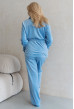 Голубой велюровый костюм шаль с карманами — 947451. Maritel. Изображенние 2 Голубой велюровый костюм шаль с карманами — 947451. Maritel. Изображенние 2