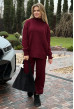 Бордовый вязаный костюм с разрезами — 407638. Maritel Бордовый вязаный костюм с разрезами — 407638. Maritel