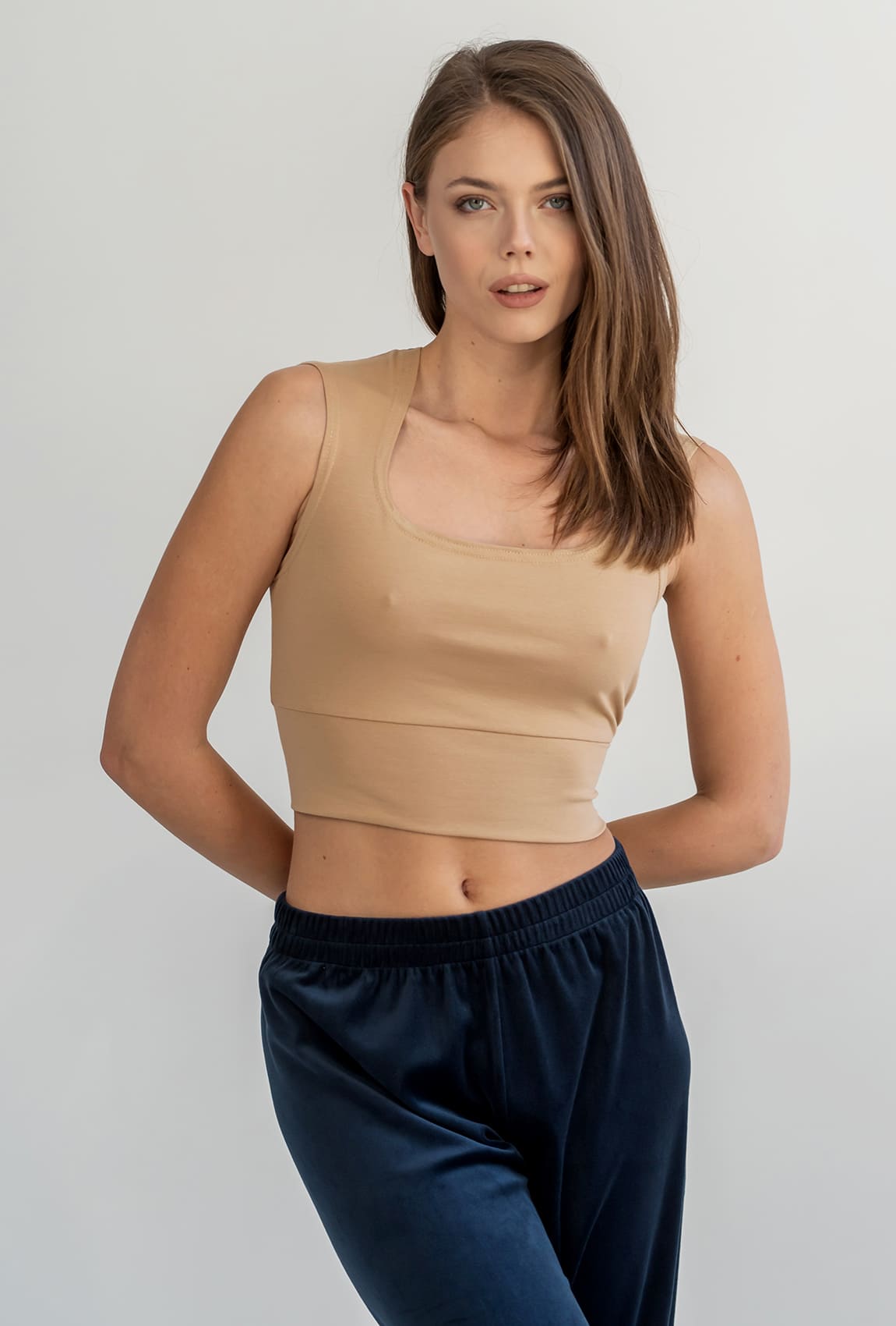 Бежевый топ кулир —  739592. Maritel