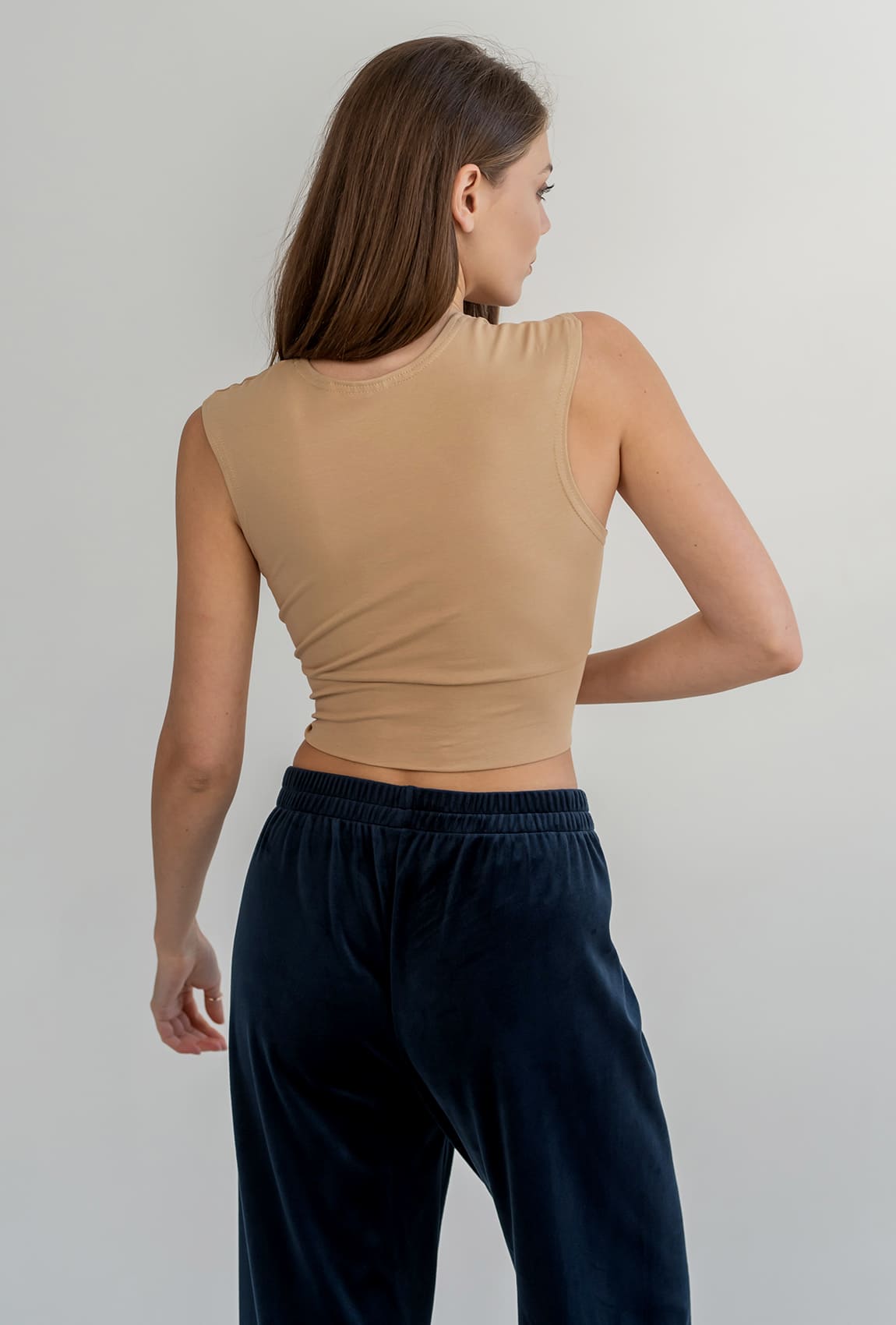 Бежевый топ кулир —  739592. Maritel. Изображенние 2