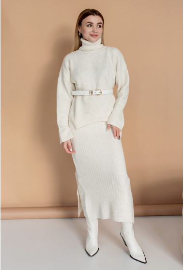 Костюм в'язка зі спідницею молоко. Maritel. Зображення 2