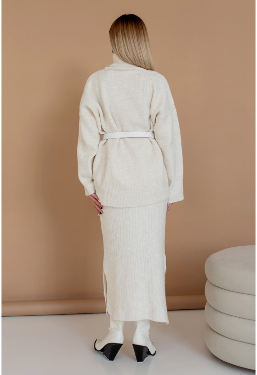 Костюм в'язка зі спідницею молоко — 340315. Maritel. Зображення 2 Костюм в'язка зі спідницею молоко — 340315. Maritel. Зображення 2