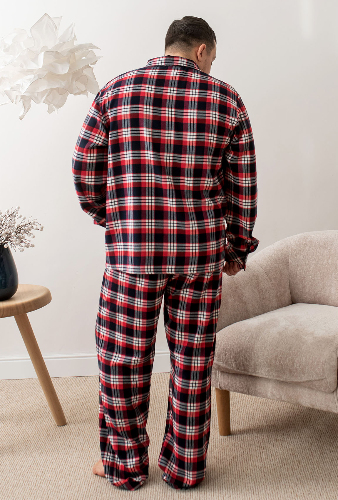 Червона чоловіча піжама в клітинку —  886691. Maritel. Зображення 2