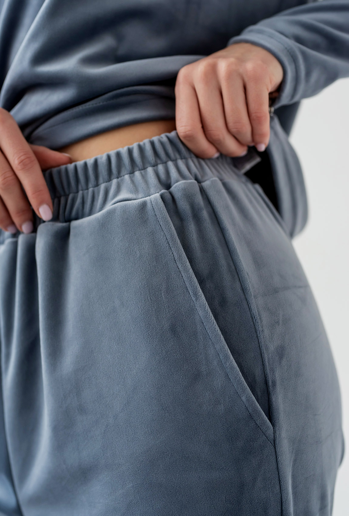 Домашній велюровий костюм джинс —  118793. Maritel. Зображення 3