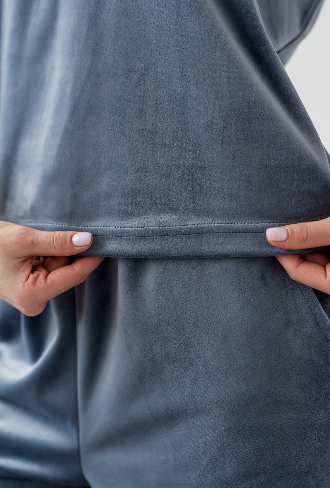 Домашній велюровий костюм джинс —  118793. Maritel. Зображення 4