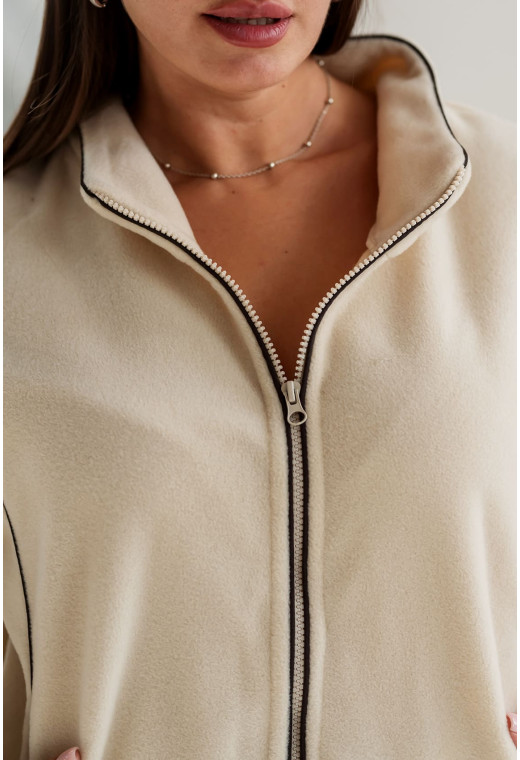 Бежевый костюм флис с кантом — 276027. Maritel. Изображенние 2 Бежевый костюм флис с кантом — 276027. Maritel. Изображенние 2