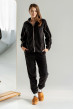 Черный костюм флис с кантом — 388615. Maritel Черный костюм флис с кантом — 388615. Maritel