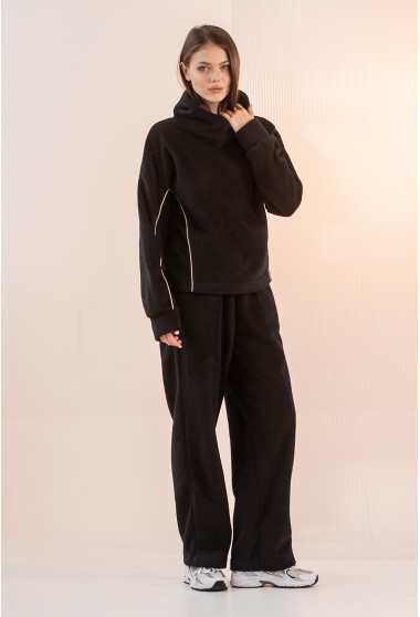 Чорний костюм фліс з капюшоном. Maritel. Зображення 10
