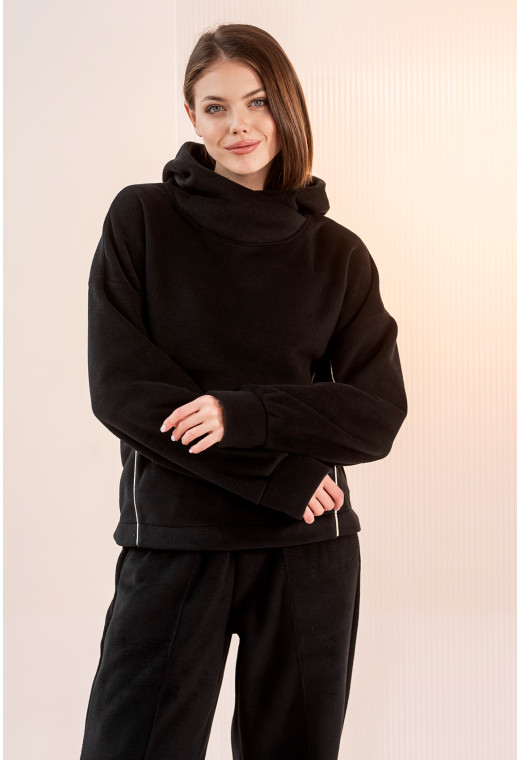 Черный костюм флис с капюшоном — 428498. Maritel. Изображенние 3 Черный костюм флис с капюшоном — 428498. Maritel. Изображенние 3