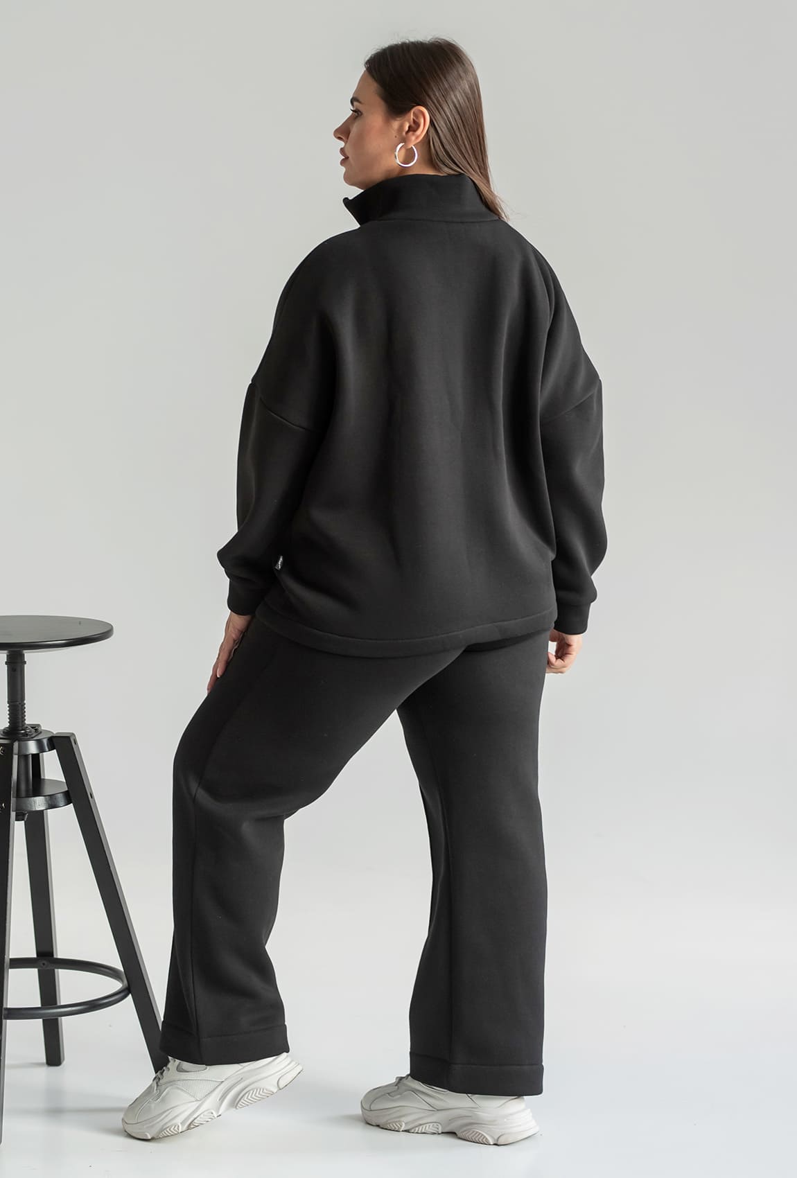 Черный костюм футер с молнией —  512006. Maritel. Изображенние 1