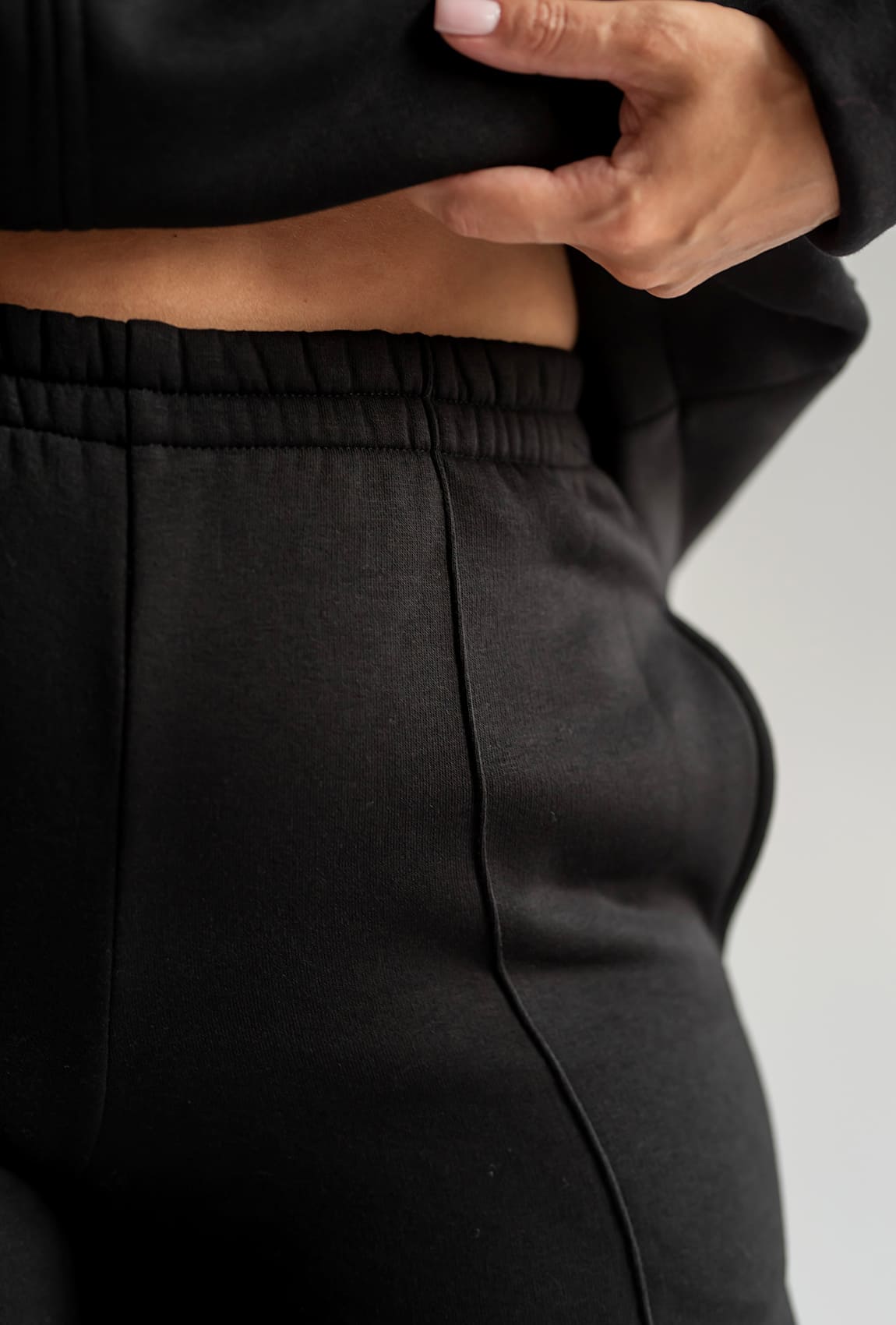 Черный костюм футер с молнией —  512006. Maritel. Изображенние 2