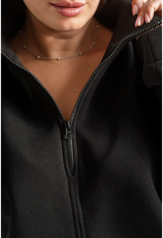 Черный костюм футер с молнией — 512006. Maritel. Изображенние 4 Черный костюм футер с молнией — 512006. Maritel. Изображенние 4
