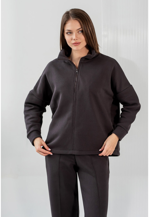 Костюм футер с молнией кофе — 560342. Maritel. Изображенние 2 Костюм футер с молнией кофе — 560342. Maritel. Изображенние 2