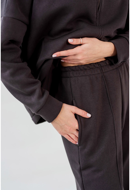 Костюм футер с молнией кофе — 560342. Maritel. Изображенние 3 Костюм футер с молнией кофе — 560342. Maritel. Изображенние 3