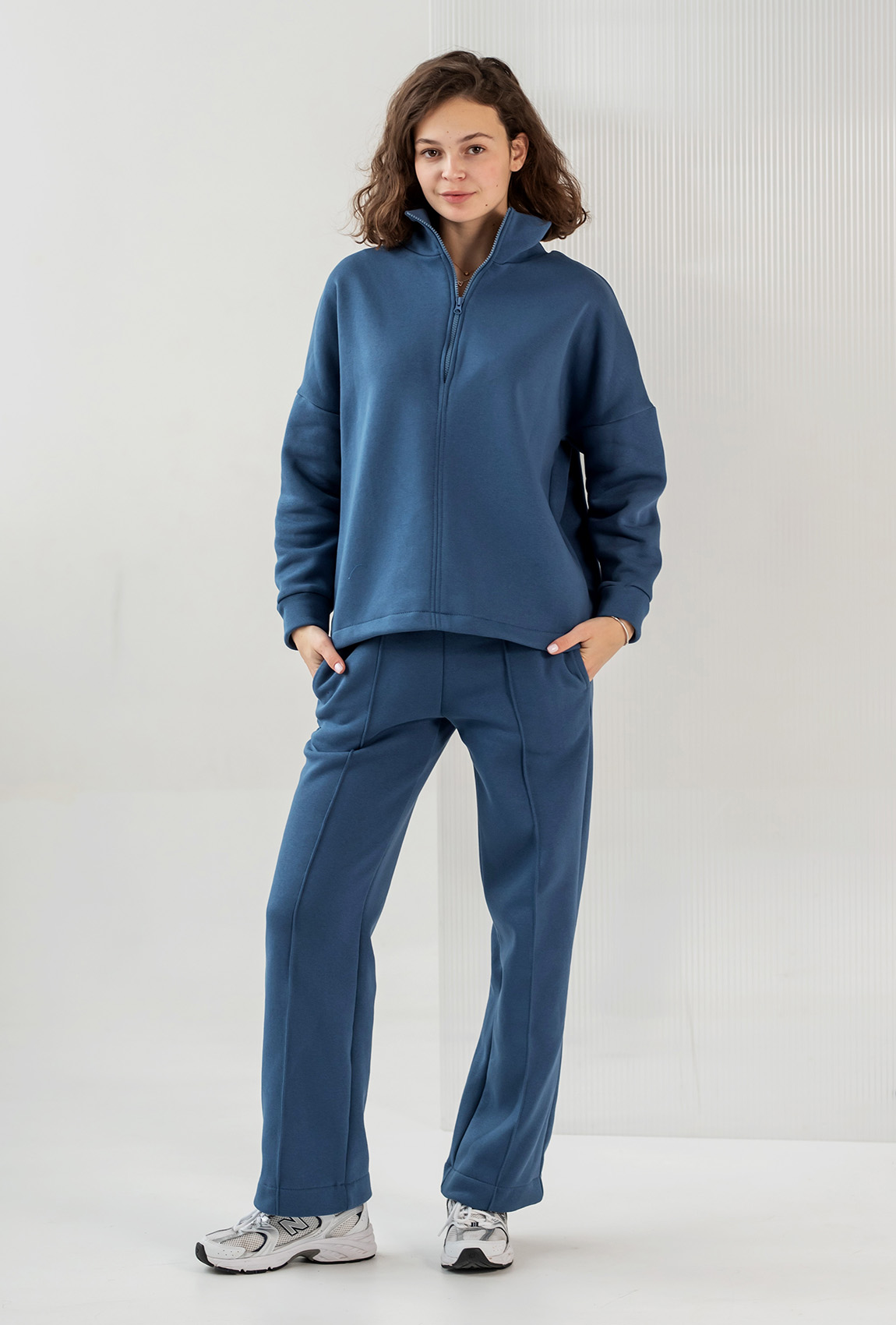 Костюм футер с молнией джинс —  935452. Maritel