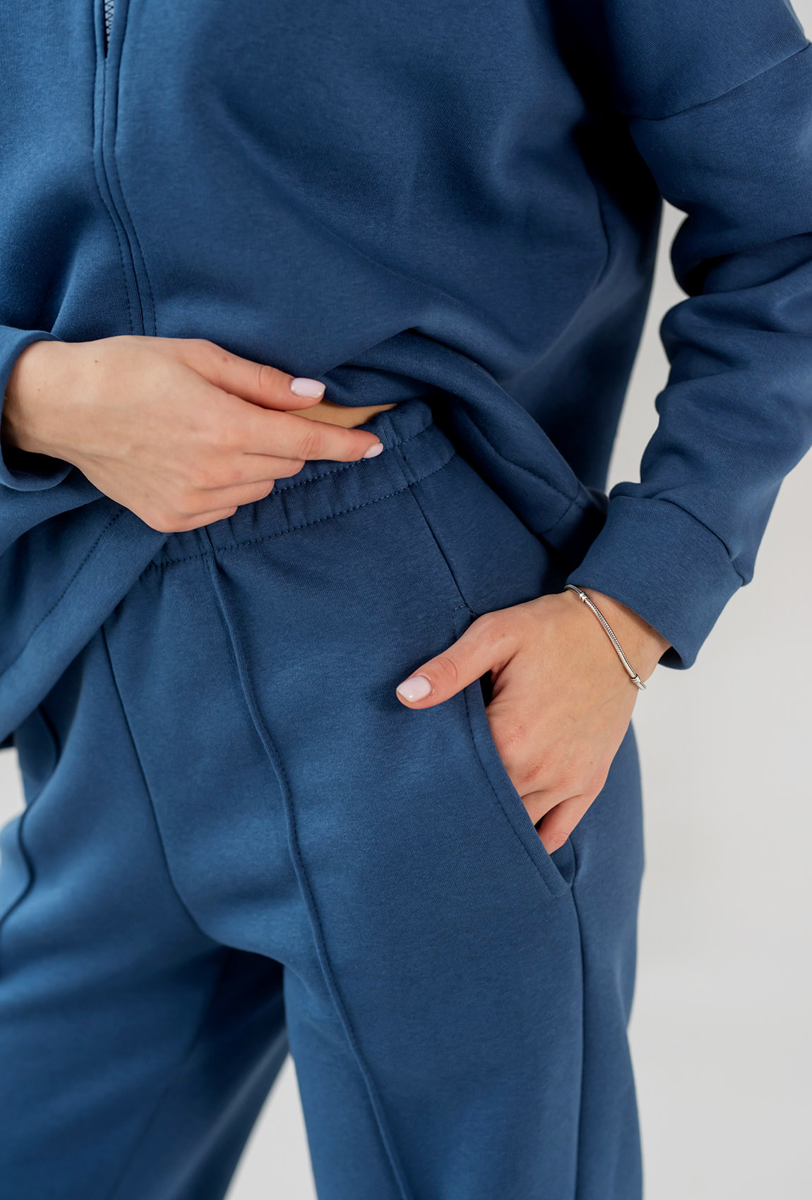 Костюм футер с молнией джинс —  935452. Maritel. Изображенние 4