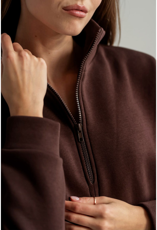 Коричневый костюм футер с молнией — 713310. Maritel. Изображенние 3 Коричневый костюм футер с молнией — 713310. Maritel. Изображенние 3