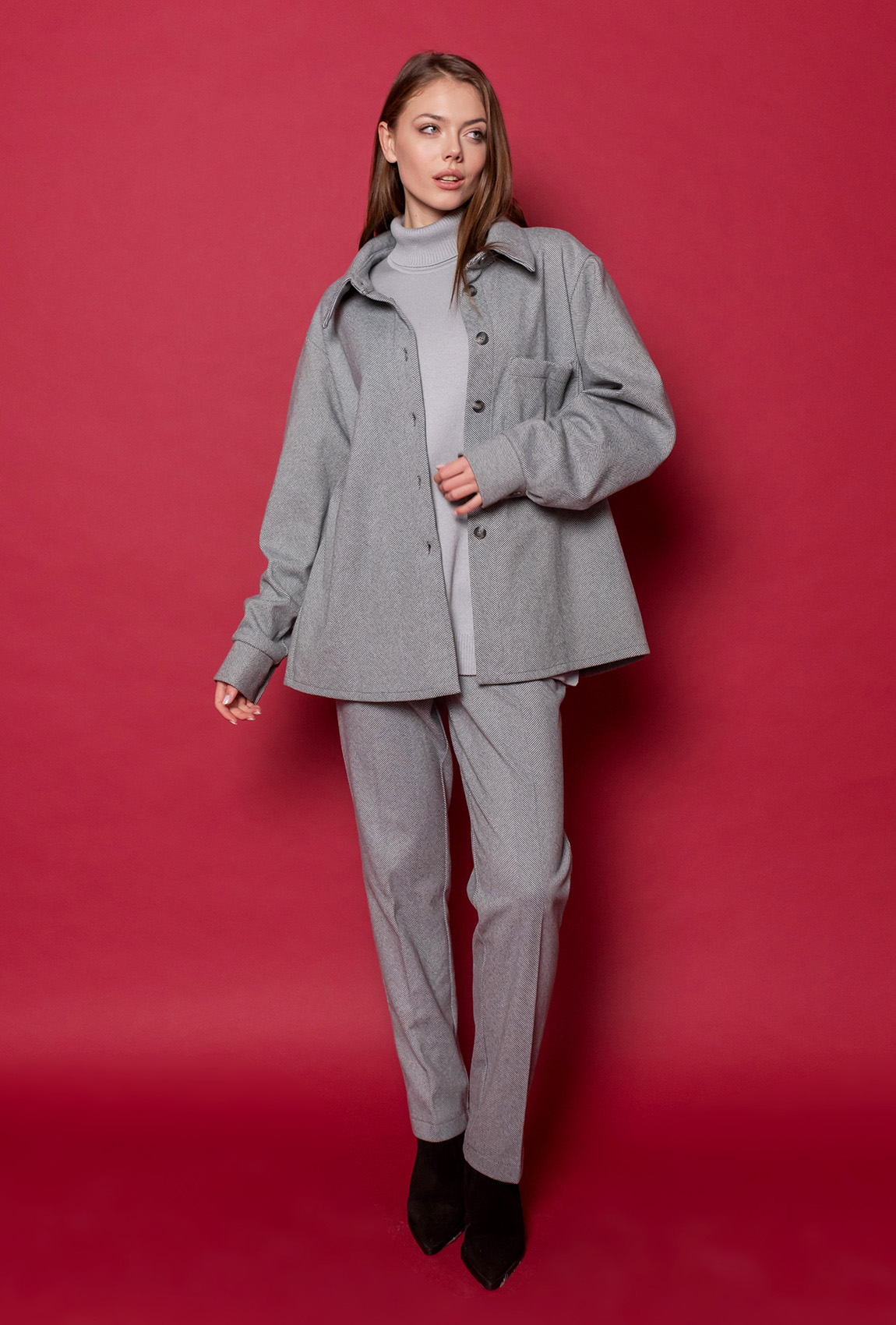 Серый кашемировый костюм —  354621. Maritel Серый кашемировый костюм —  354621. Maritel