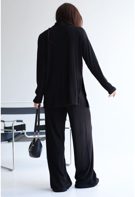 Чорний костюм рубчик — 920321. Maritel. Зображення 2 Чорний костюм рубчик — 920321. Maritel. Зображення 2