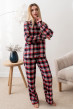 Червона жіноча піжама в клітинку — 901653. Maritel Червона жіноча піжама в клітинку — 901653. Maritel
