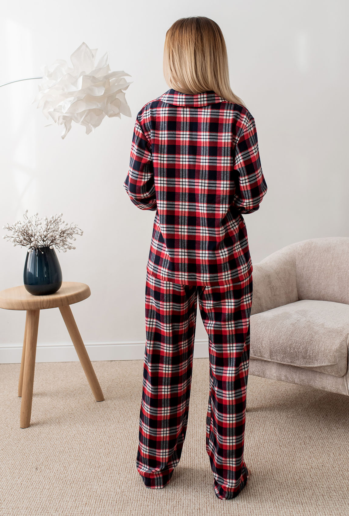 Червона жіноча піжама в клітинку —  901653. Maritel. Зображення 2
