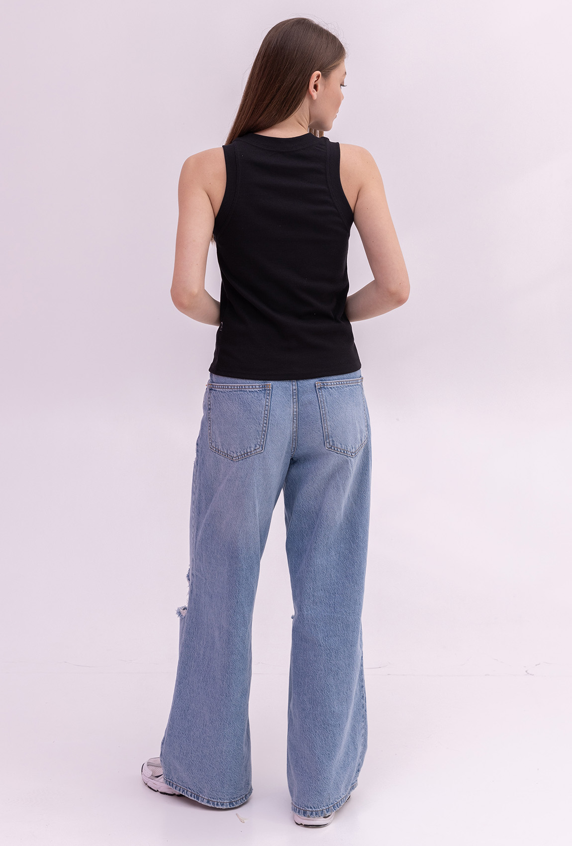 Черная майка в рубчик —  600505. Maritel. Изображенние 2