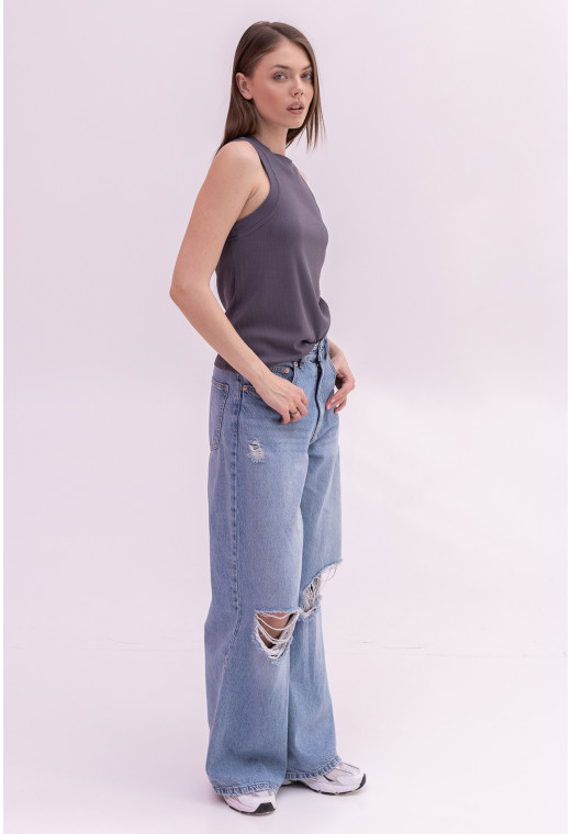 Графітова майка в рубчик — 660724. Maritel. Зображення 1 Графітова майка в рубчик — 660724. Maritel. Зображення 1