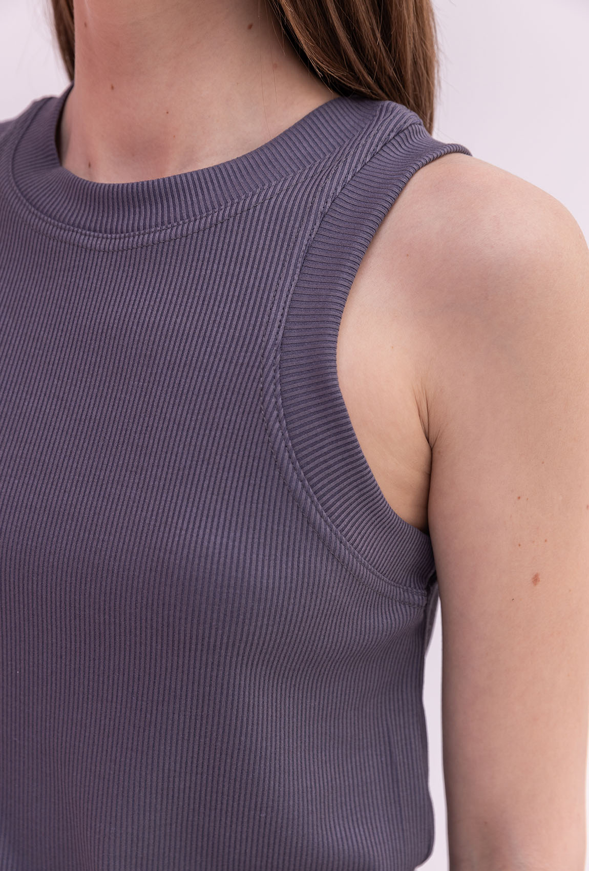 Графитовая майка в рубчик —  660724. Maritel. Изображенние 3