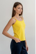 Желтая майка на бретелях кулир — 781731. Maritel. Изображенние 1 Желтая майка на бретелях кулир — 781731. Maritel. Изображенние 1