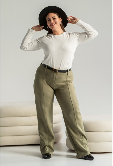 Замшевые штаны хаки. Maritel. Изображенние 2 Замшевые штаны хаки. Maritel. Изображенние 2