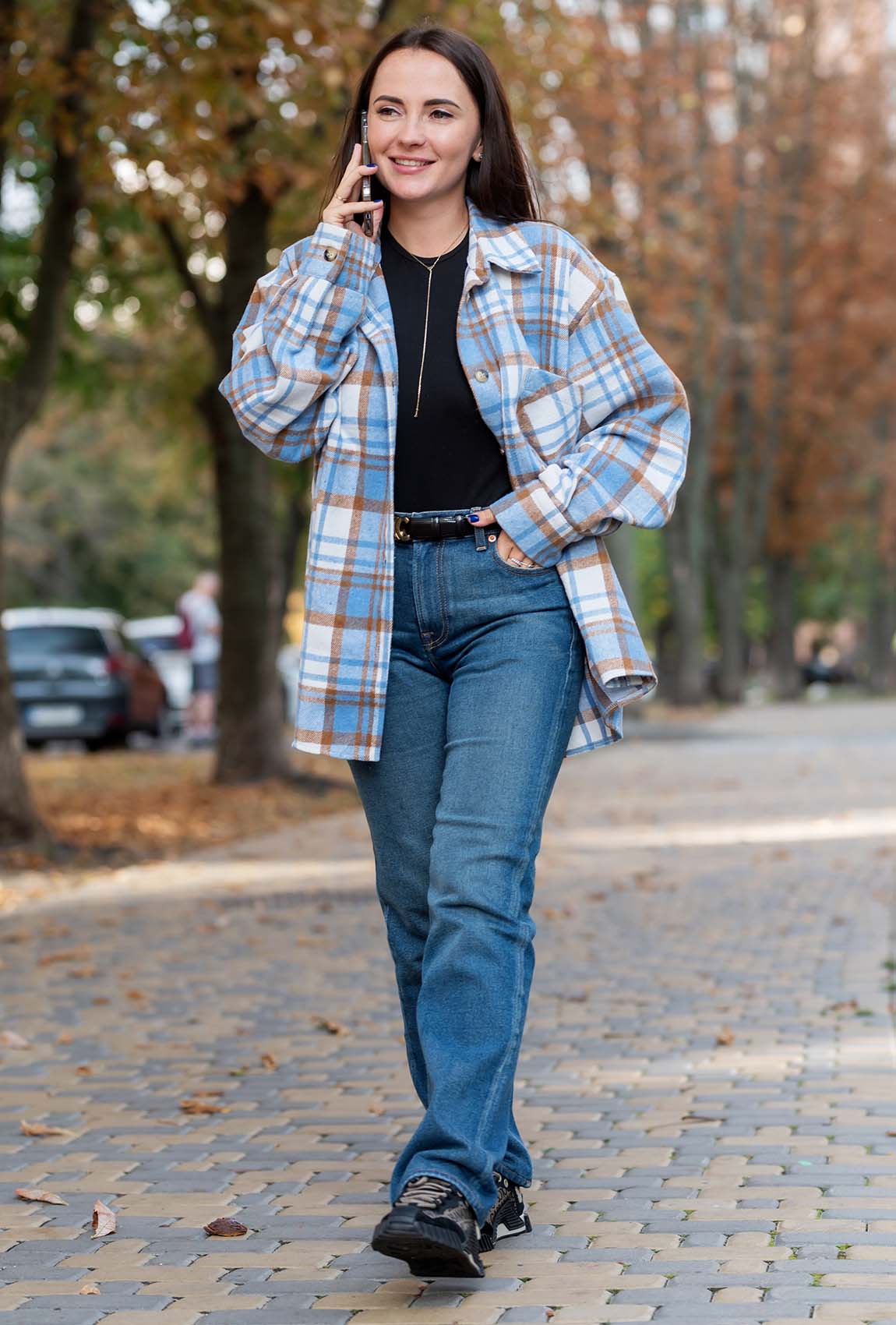 Голубовато-коричневая теплая рубашка в клеточку — 693877. Maritel. Изображенние 1 Голубовато-коричневая теплая рубашка в клеточку — 693877. Maritel. Изображенние 1