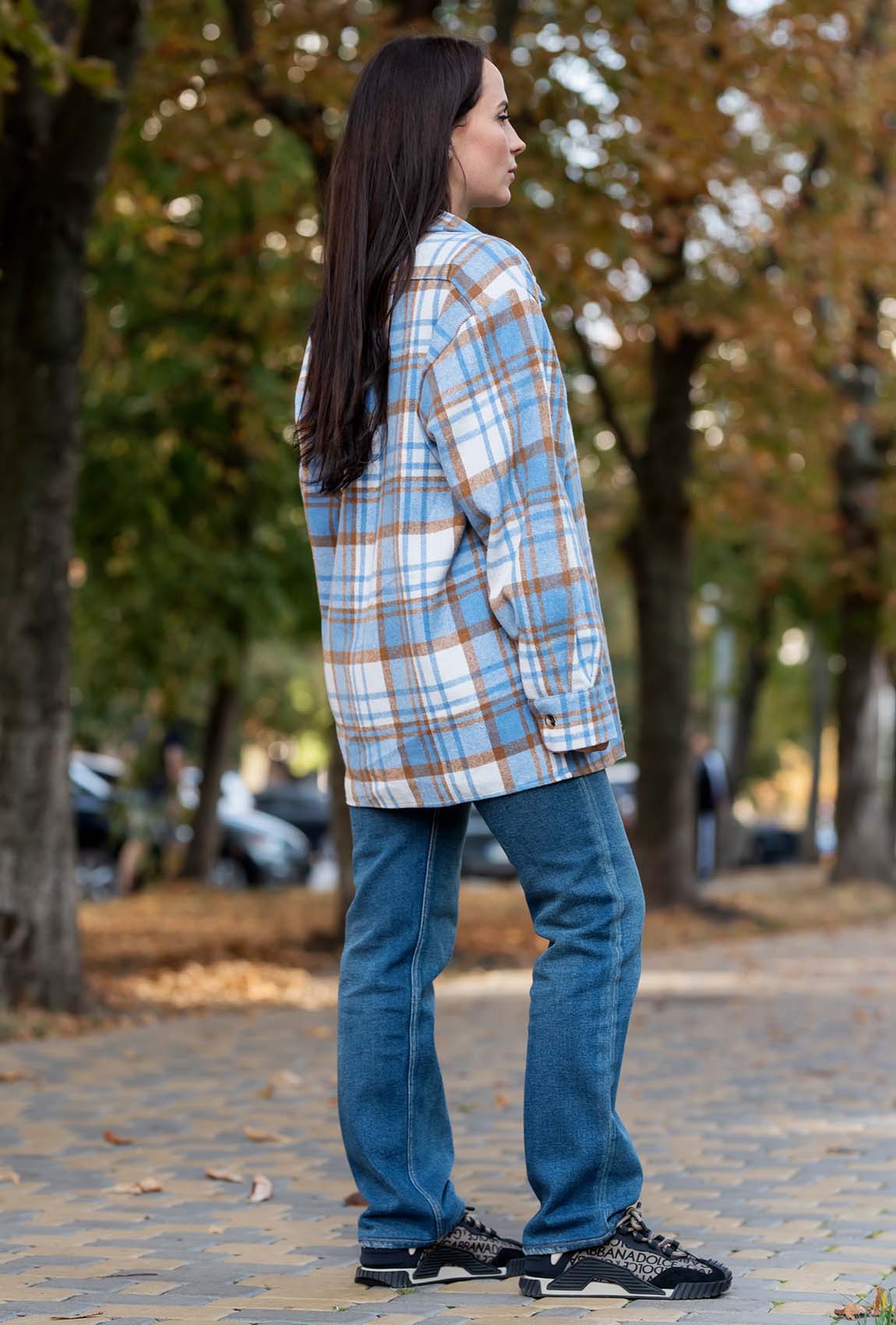 Голубовато-коричневая теплая рубашка в клеточку — 693877. Maritel. Изображенние 2 Голубовато-коричневая теплая рубашка в клеточку — 693877. Maritel. Изображенние 2