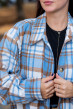 Голубовато-коричневая теплая рубашка в клеточку — 693877. Maritel. Изображенние 3 Голубовато-коричневая теплая рубашка в клеточку — 693877. Maritel. Изображенние 3