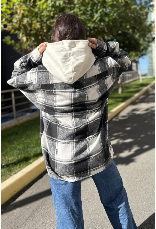 Серо-черная теплая рубашка в клеточку — 743710. Maritel. Изображенние 1 Серо-черная теплая рубашка в клеточку — 743710. Maritel. Изображенние 1