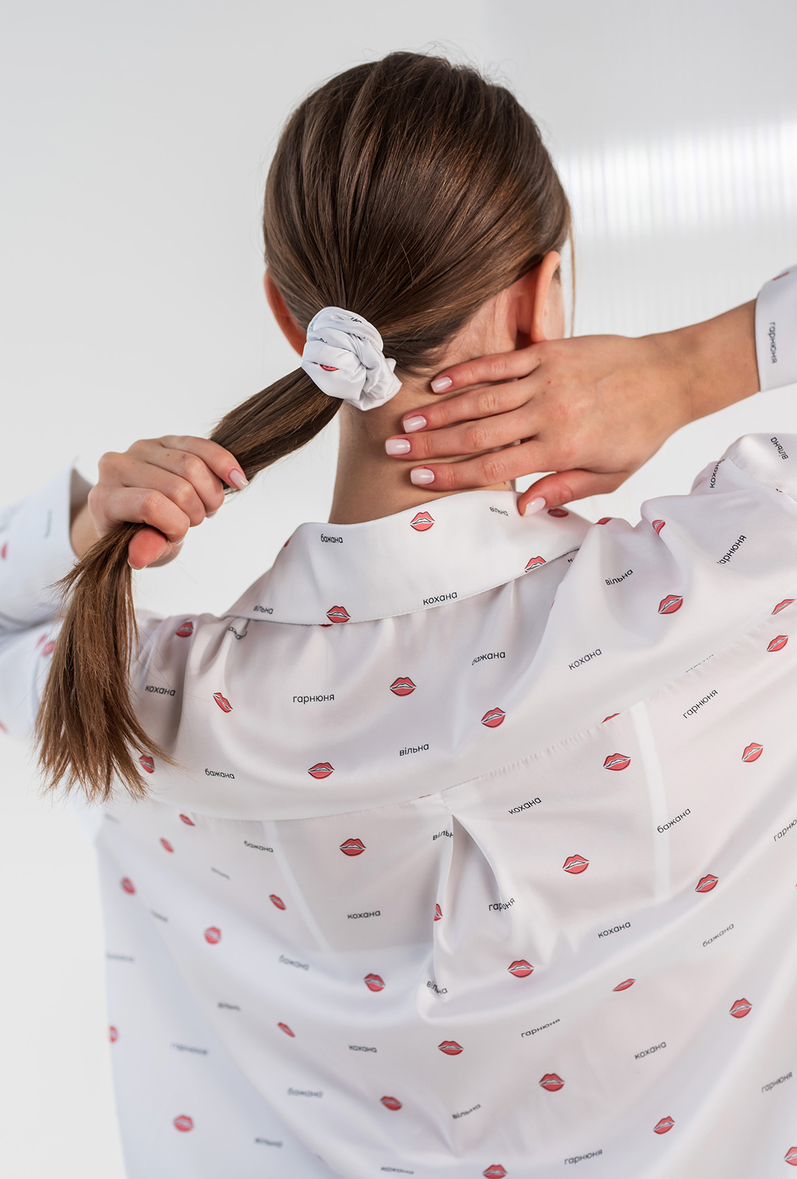 Молочная шелковая рубашка с принтом — 197827. Maritel. Изображенние 1 Молочная шелковая рубашка с принтом — 197827. Maritel. Изображенние 1