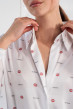 Молочная шелковая рубашка с принтом — 197827. Maritel. Изображенние 2 Молочная шелковая рубашка с принтом — 197827. Maritel. Изображенние 2