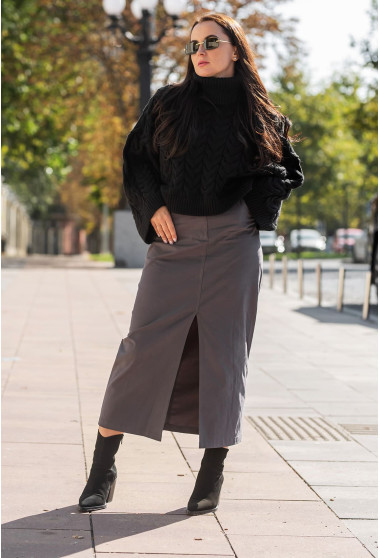 Серая хлопковая юбка. Maritel. Изображенние 2