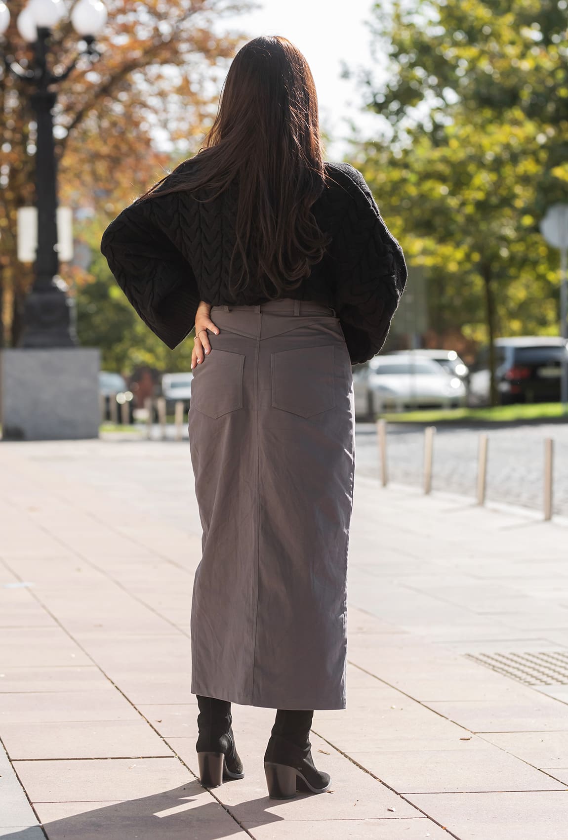 Серая хлопковая юбка —  788582. Maritel. Изображенние 1