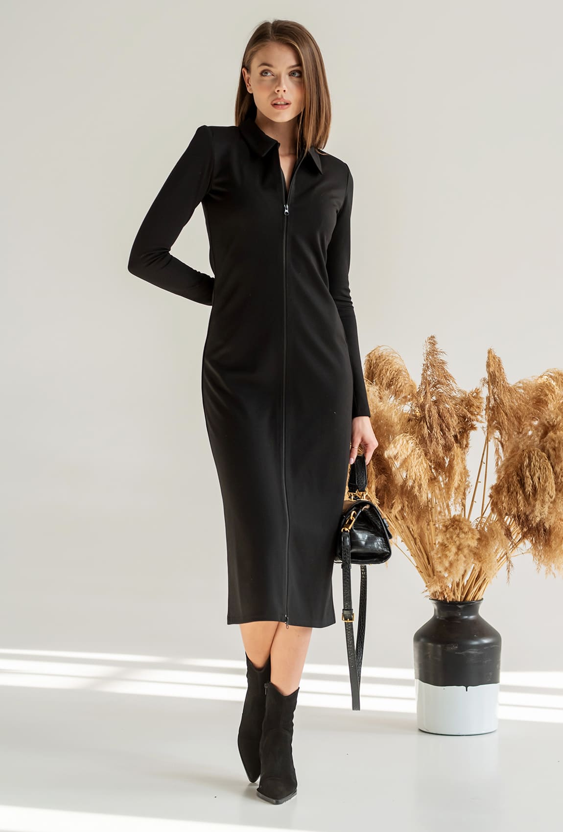 Чорна сукня Алекс на блискавці —  340356. Maritel