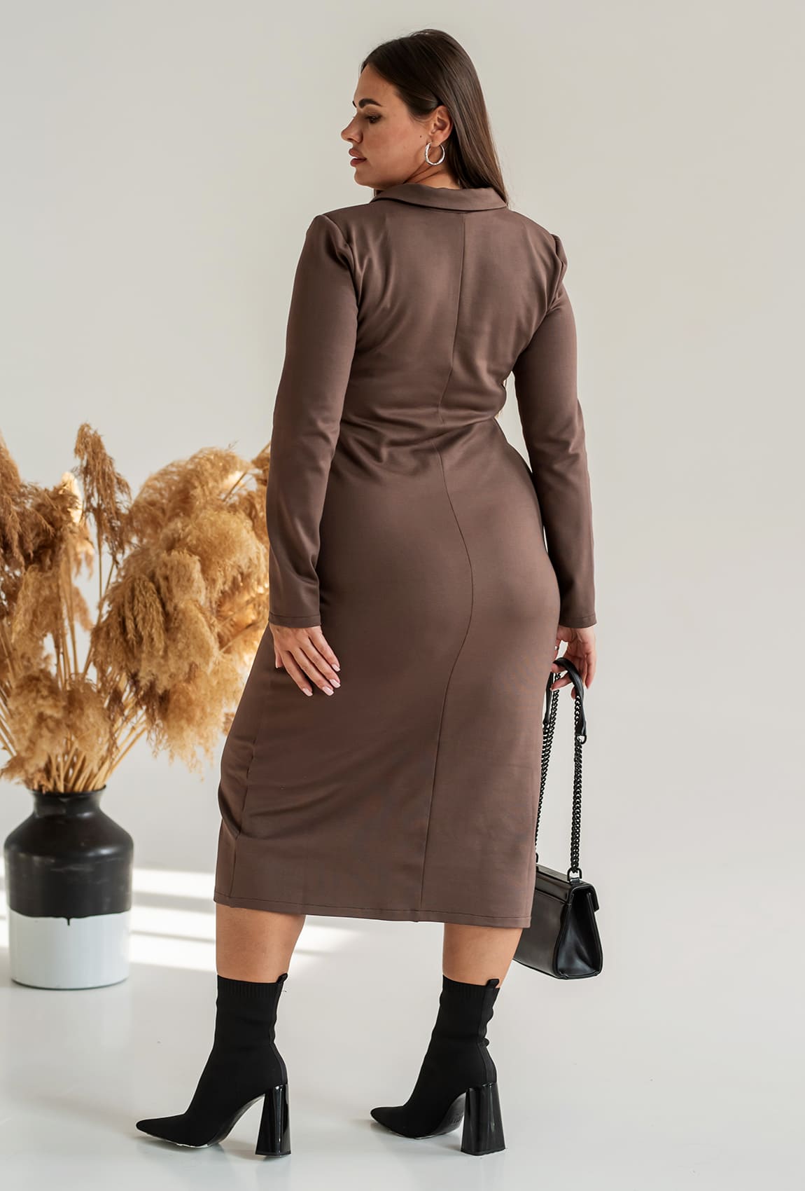 Платье Алекс на молнии мокко —  669444. Maritel. Изображенние 2