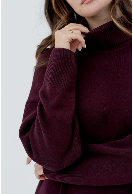 Бордова сукня в'язка міді — 465139. Maritel. Зображення 4 Бордова сукня в'язка міді — 465139. Maritel. Зображення 4