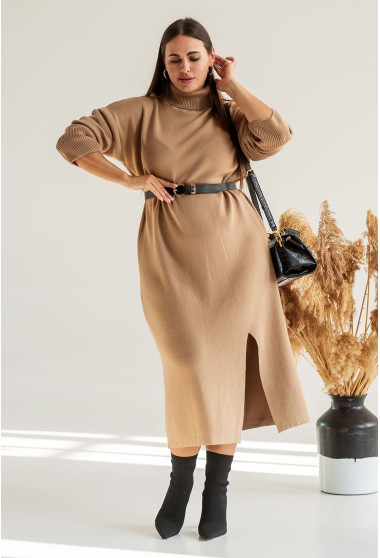 Бежева сукня в'язка міді. Maritel. Зображення 1
