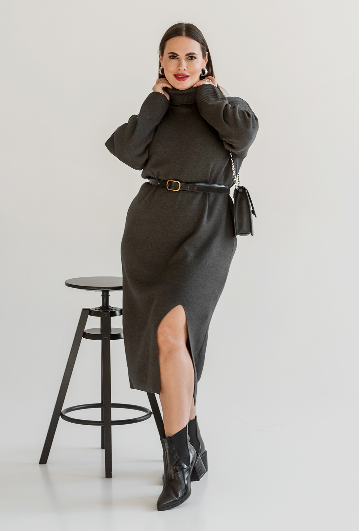 Графітова сукня в'язка міді —  705739. Maritel