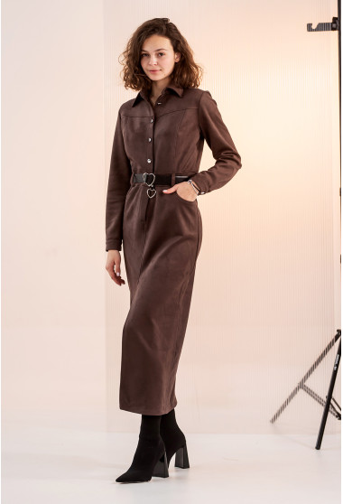 Замшева сукня мокко. Maritel. Зображення 12