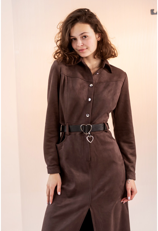 Замшевое платье мокко — 725045. Maritel. Изображенние 2 Замшевое платье мокко — 725045. Maritel. Изображенние 2