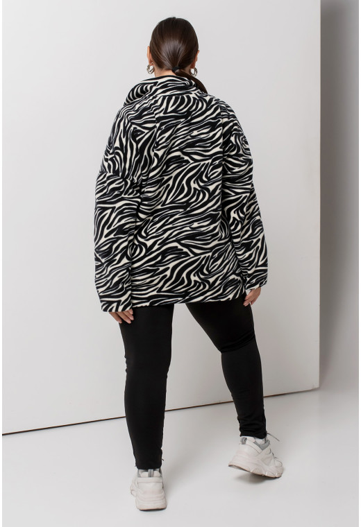 Черно-белая флисовая кофта — 497504. Maritel. Изображенние 2 Черно-белая флисовая кофта — 497504. Maritel. Изображенние 2