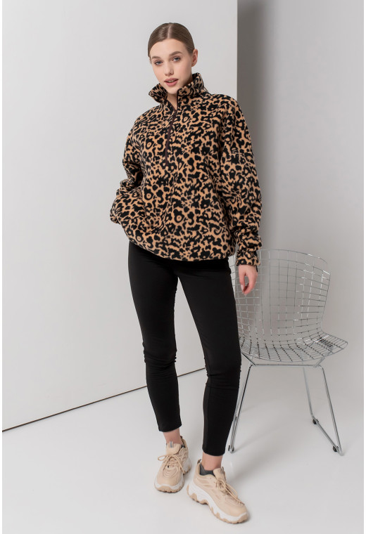 Леопардовая флисовая кофта — 687249. Maritel. Изображенние 3 Леопардовая флисовая кофта — 687249. Maritel. Изображенние 3